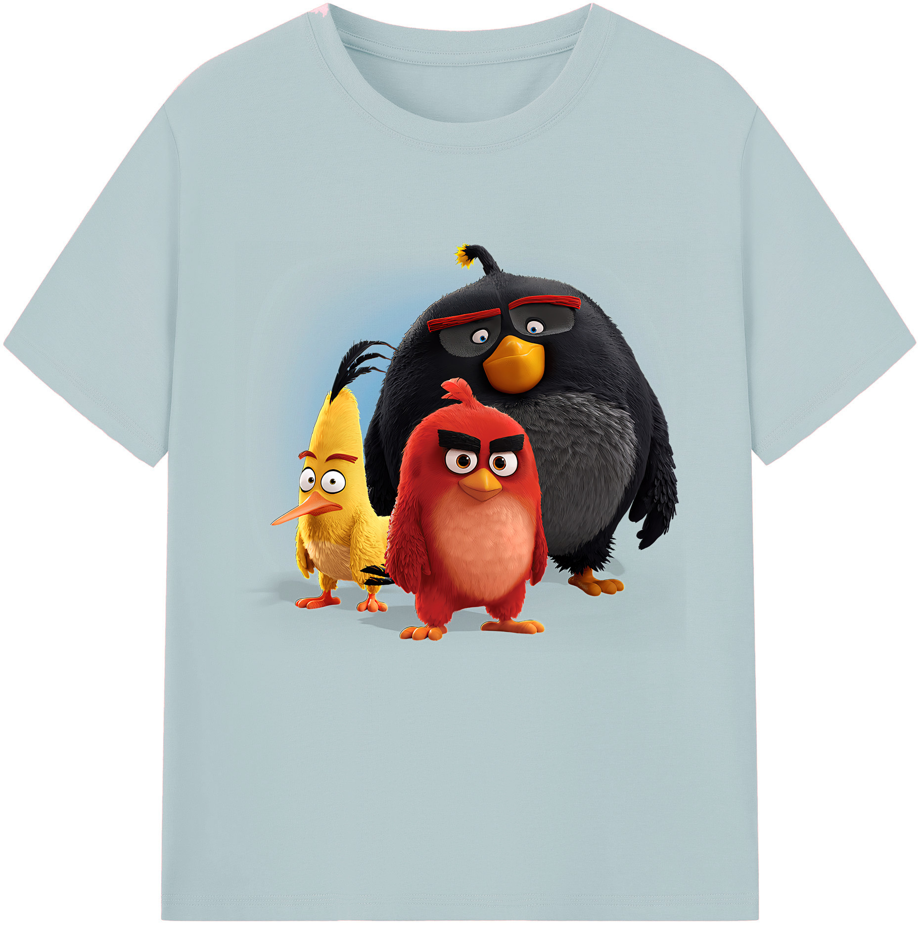 （画像用） Angry Birds アングリーバード 綿100％半袖Tシャツ（フロントプリント）